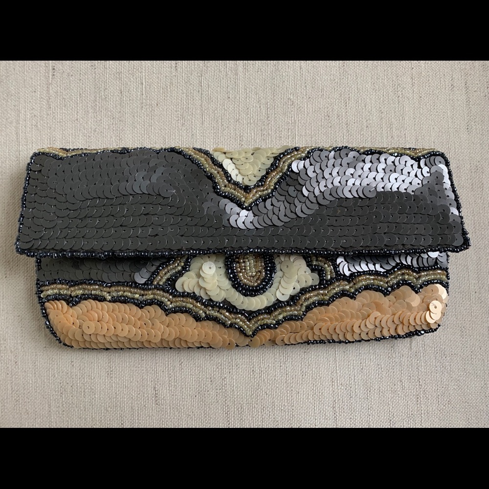 Laila Rowe Small Sequin Clutch NWT